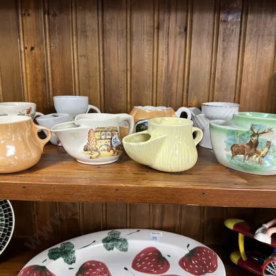 Selection of Vintage China Shaving Jugs (As Found Condition)