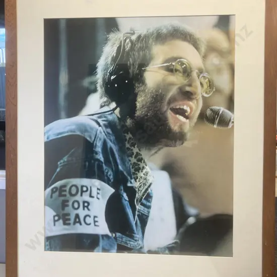 John Lennon People For Peace Large Glazed Framed Artwork, 102.5 x 86cm