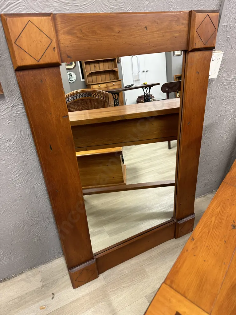Solid Rimu Framed Wall Mirror, crafted by Willetts Furniture of Oamaru, 121 x 80cm Image 1++