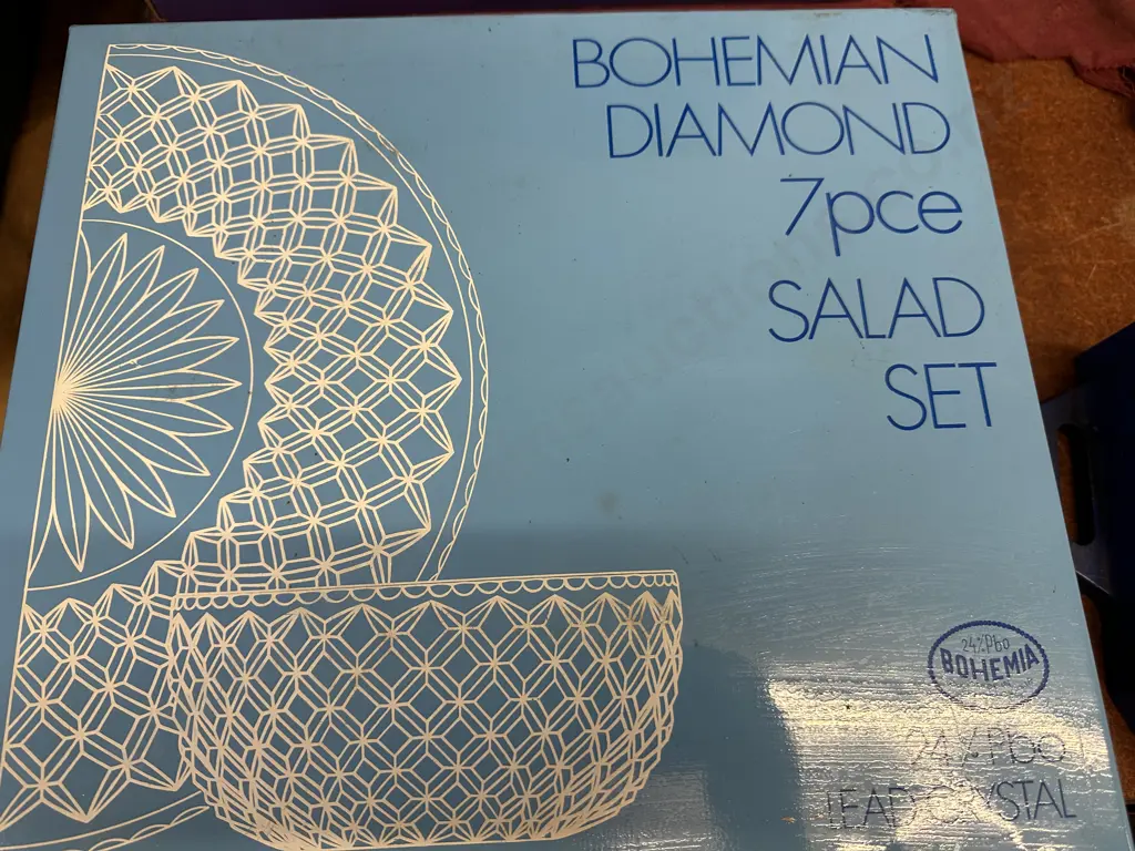 Bohemian Diamond 7Pce Salad Set, Boxed Image 1++