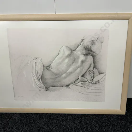 Framed Print Of A Lady At Rest by Van Hove, 77 x 106cm
