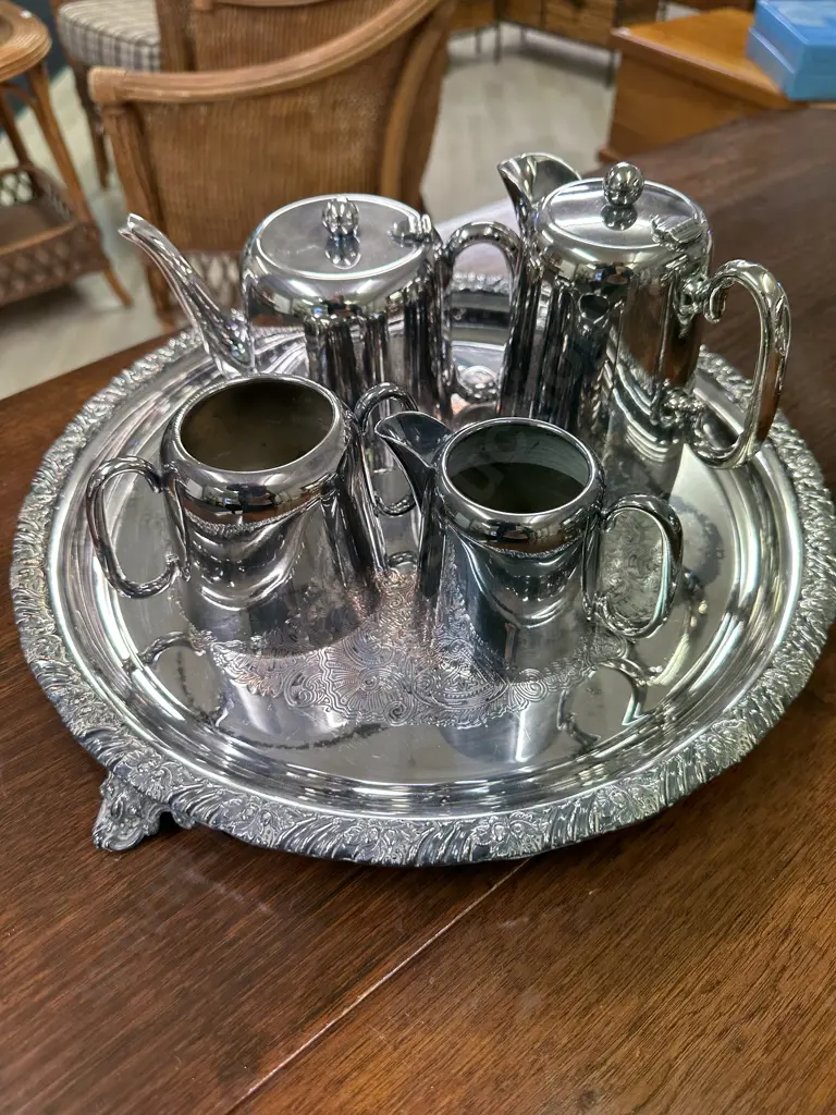 Silverware On Footed Tray Image 1++
