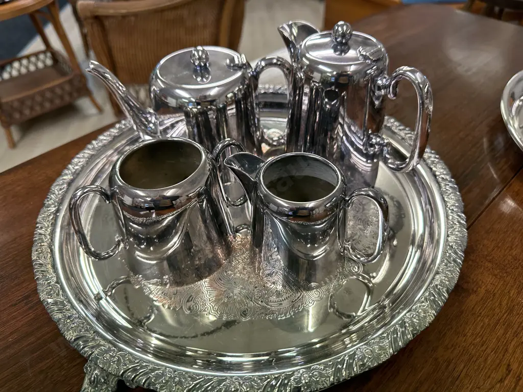 Silverware On Footed Tray Image 1++