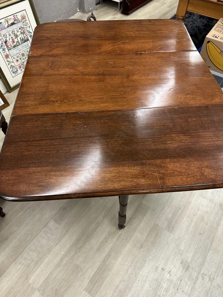 Antique Mahogany Gateleg Table, H78 W50 / 87.5 / 125 D100cm Image 1++