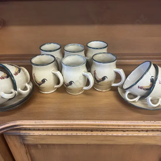 Robert Gordon Studio Australia Coffee Mugs x 6 With 3 x Cups & Saucers