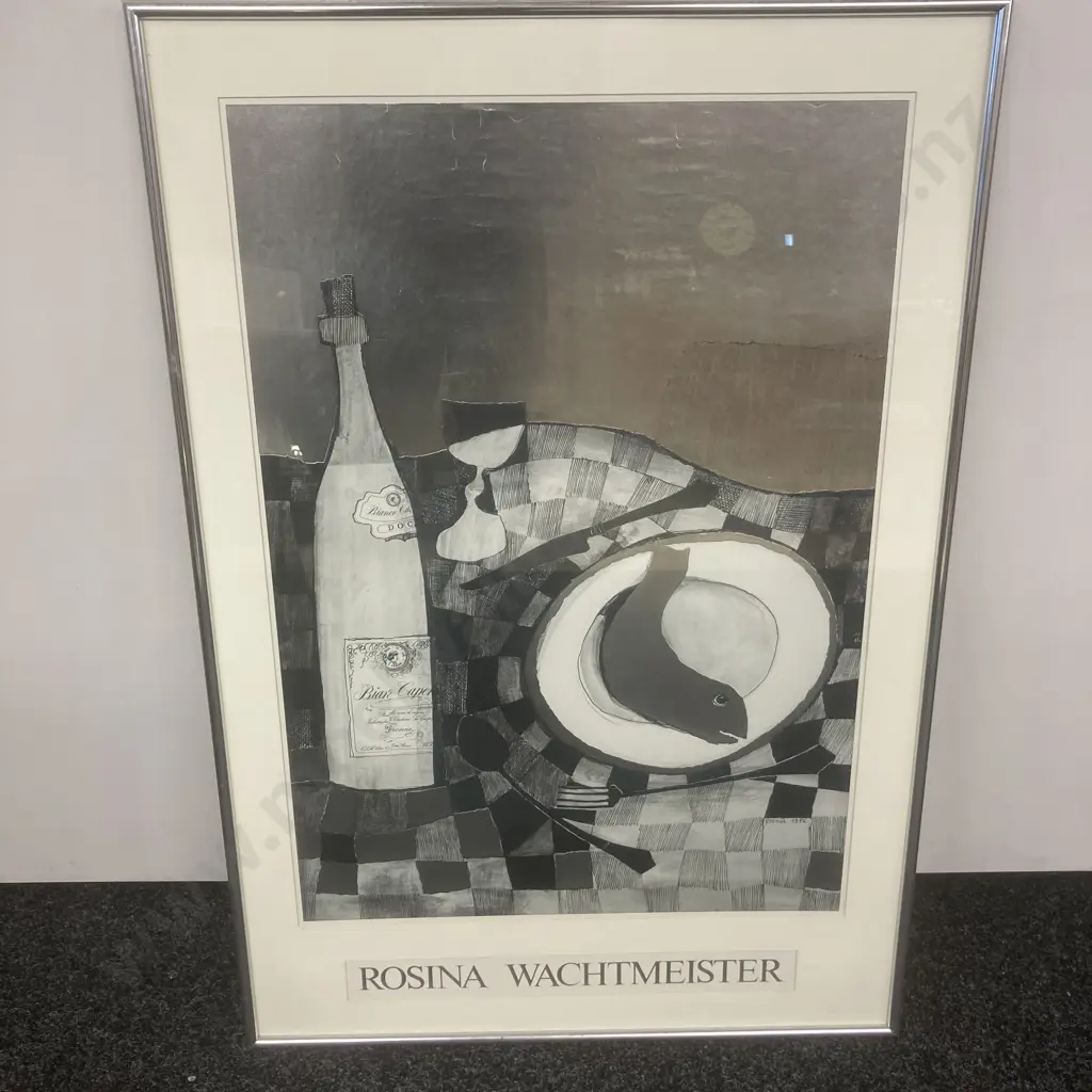 Vintage Framed Glazed Rosina Wachtmeister Art Print, Signed Rosina 1986, 96 x 66cm Image 1++