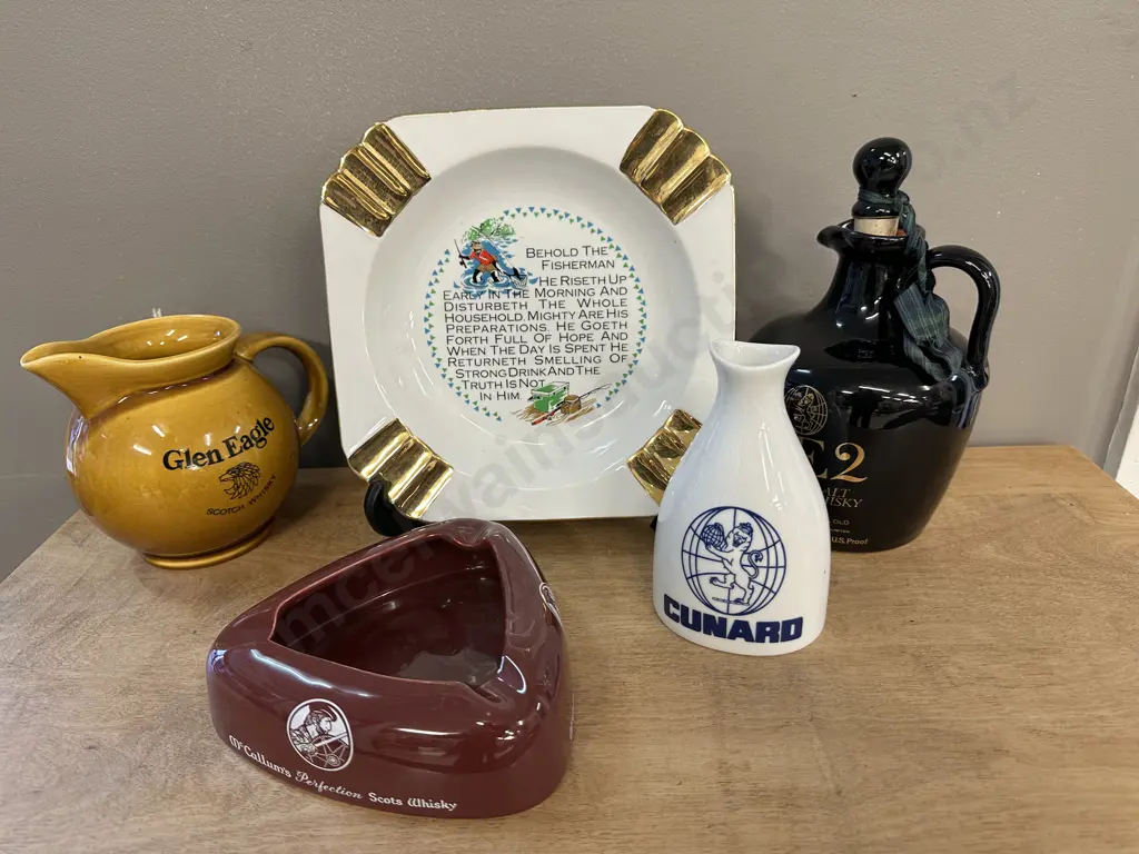 Lot of Ashtrays, Jug, Decanter Etc Image 1++