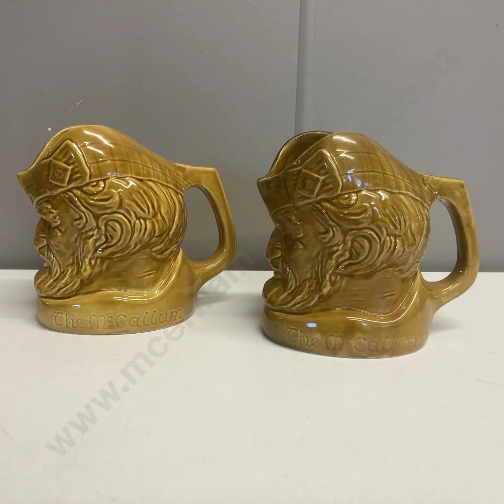Two Crown Lynn Honey Glazed "The McCallum" Whisky Jugs #2119 Image 1++