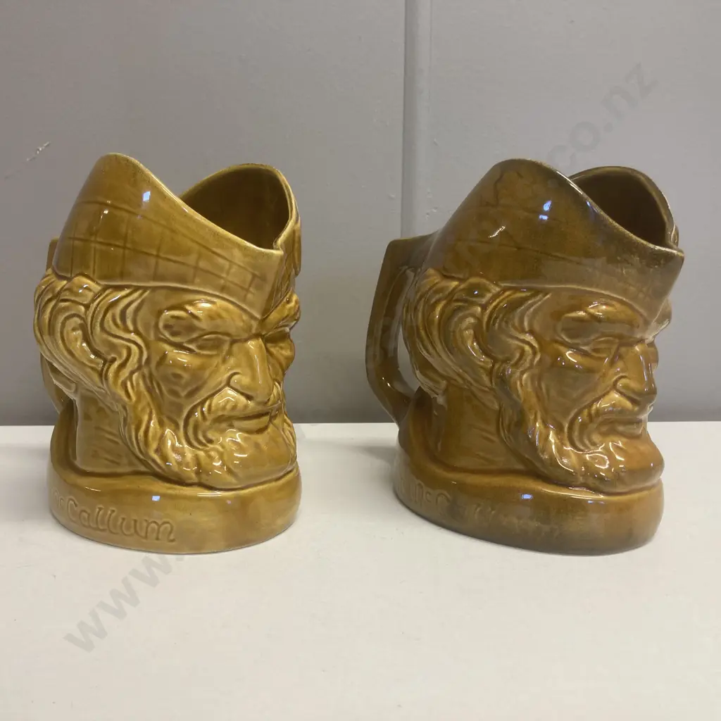 Two Crown Lynn Honey Glazed "The McCallum" Whisky Jugs #2119 Image 1++