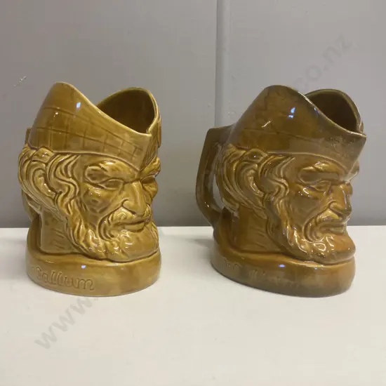 Two Crown Lynn Honey Glazed "The McCallum" Whisky Jugs #2119