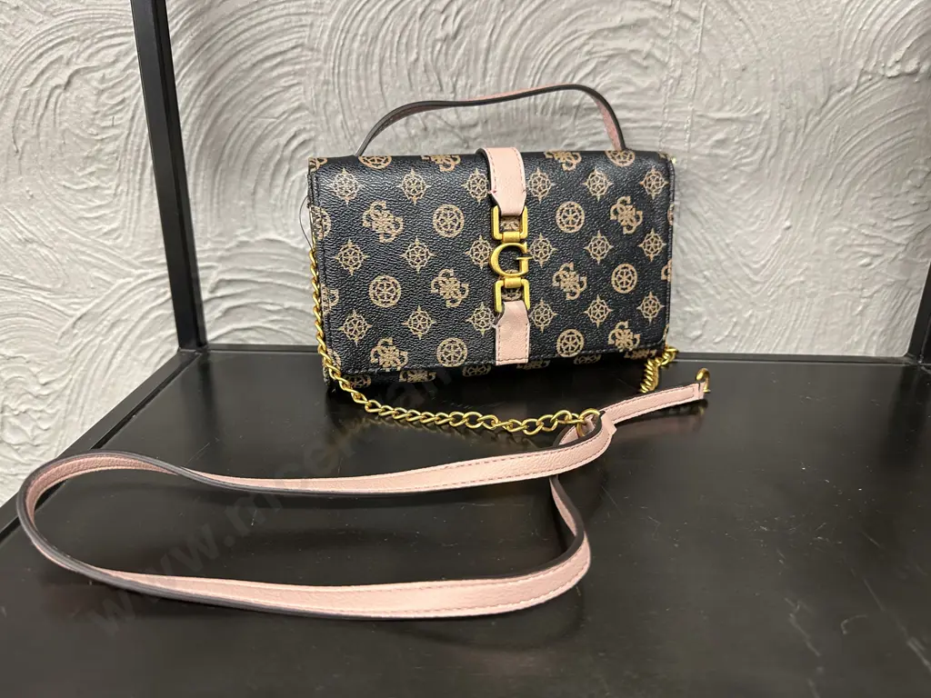 Guess Briana Logo Mini Crossbody Bag - PA848979 Mocha Logo Image 1++
