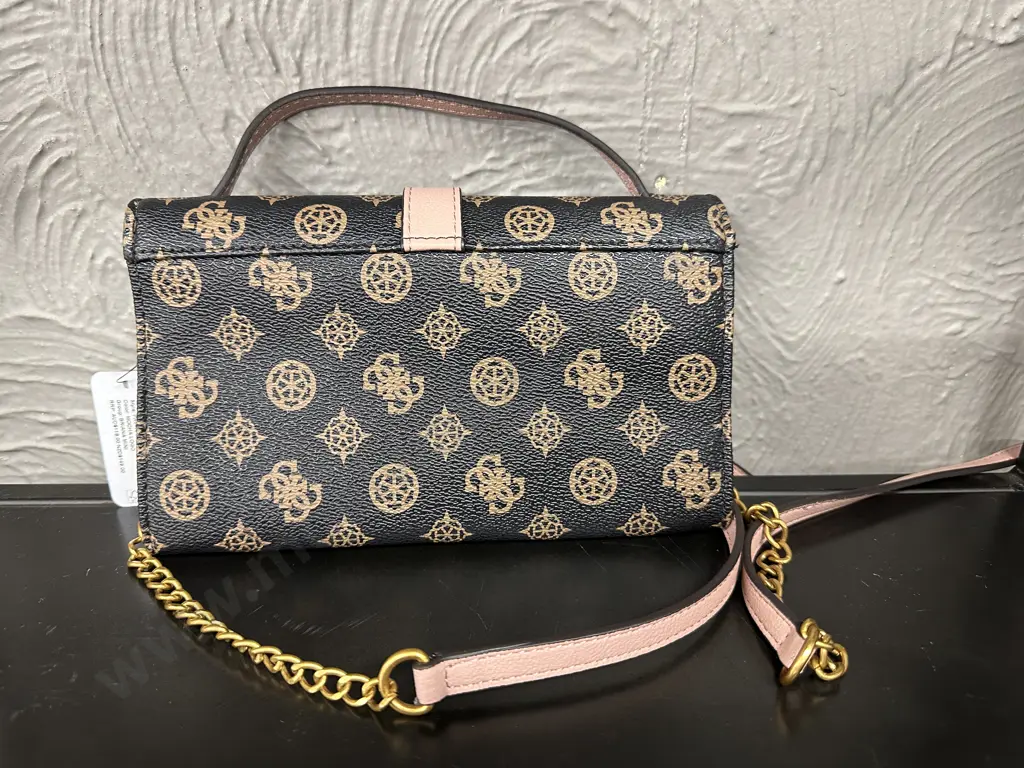 Guess Briana Logo Mini Crossbody Bag - PA848979 Mocha Logo Image 1++