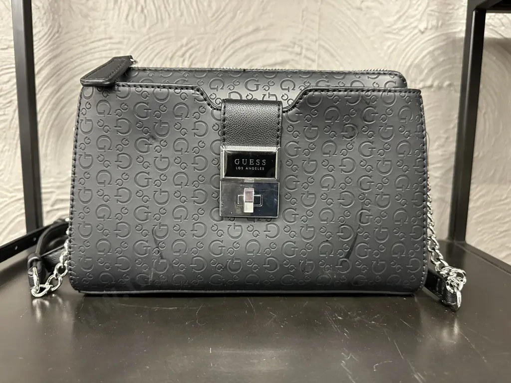 Guess Harris Crossbody Top Zip Handbag - SE802214, Black Image 1++