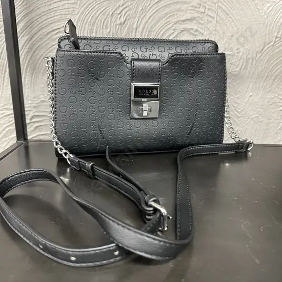 Guess Harris Crossbody Top Zip Handbag - SE802214, Black