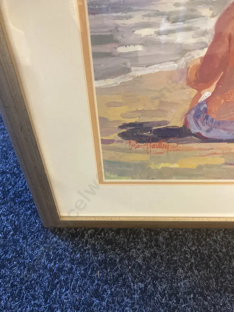 Framed Glazed Artwork 'Sharing A Moment' by Corrine Hartley 41 x 51cm Image 1++