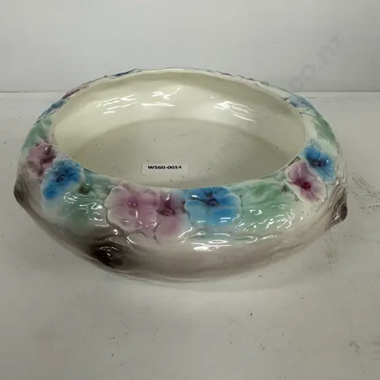 Crown Lynn Handpainted Round Vase, Shape 540, Dia20cm