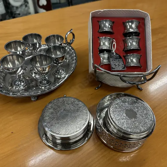 Silverware Napkin Rings, Coasters, Egg Cups Etc
