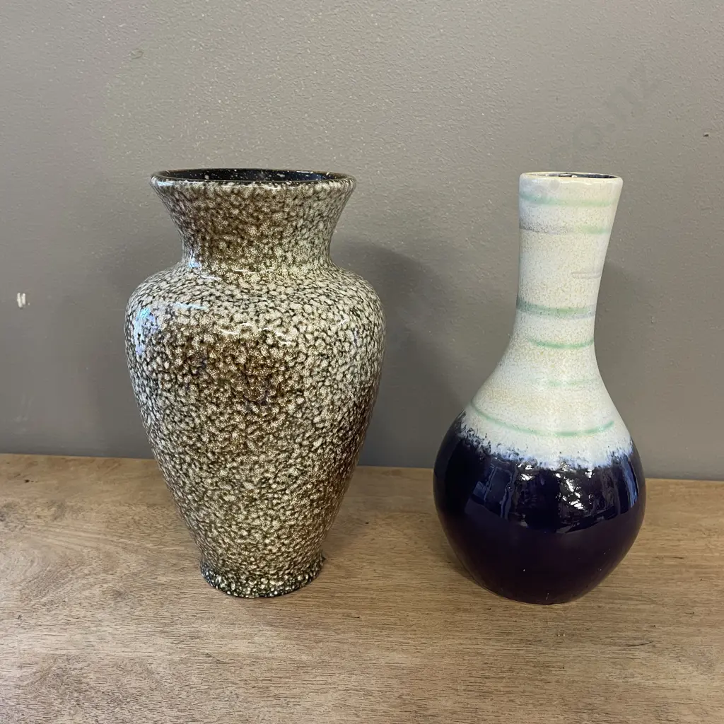 Two Vintage German Pottery Vases. H21cm Image 1++
