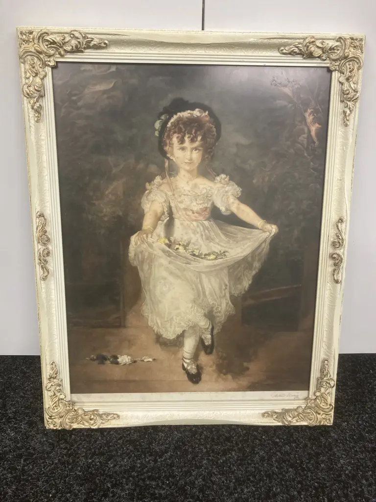 Artists Signed Proof of Mezzotint Engraving by Arthur Hogg "Miss Murray" after Sir Thomas Lawrence, P.R.A, 51 x 41cm Image 1++