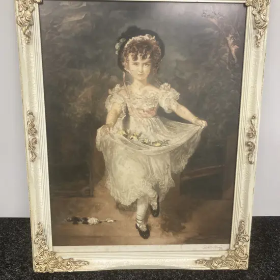 Artists Signed Proof of Mezzotint Engraving by Arthur Hogg "Miss Murray" after Sir Thomas Lawrence, P.R.A, 51 x 41cm