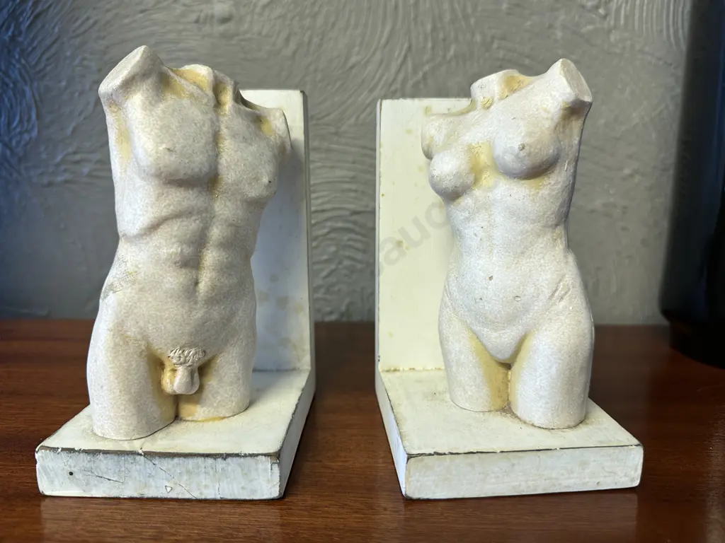 Cream Torso Bookends, H15cm Image 1++