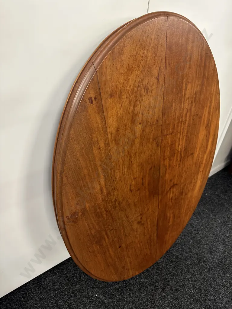 Antique Victorian Loo Table With Carving To Base, L118cm Image 1++