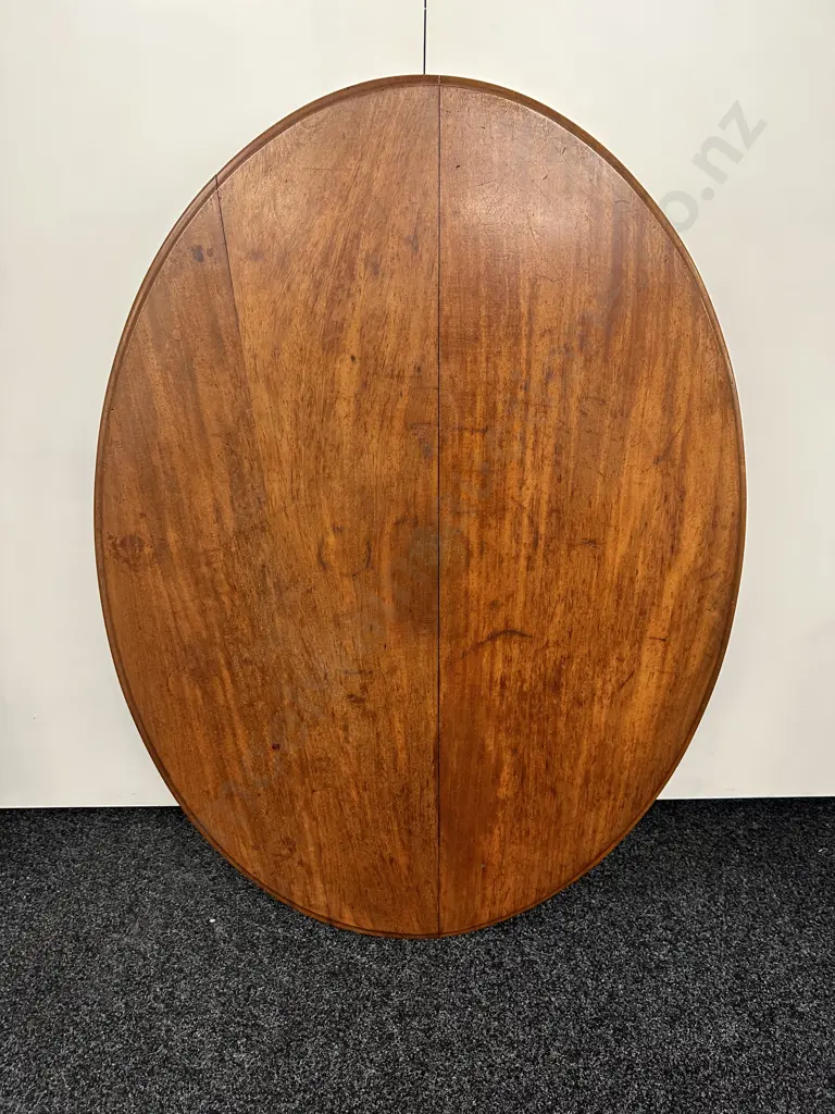 Antique Victorian Loo Table With Carving To Base, L118cm Image 1++