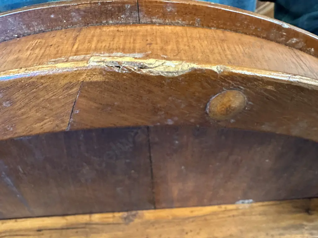 Antique Victorian Loo Table With Carving To Base, L118cm Image 1++