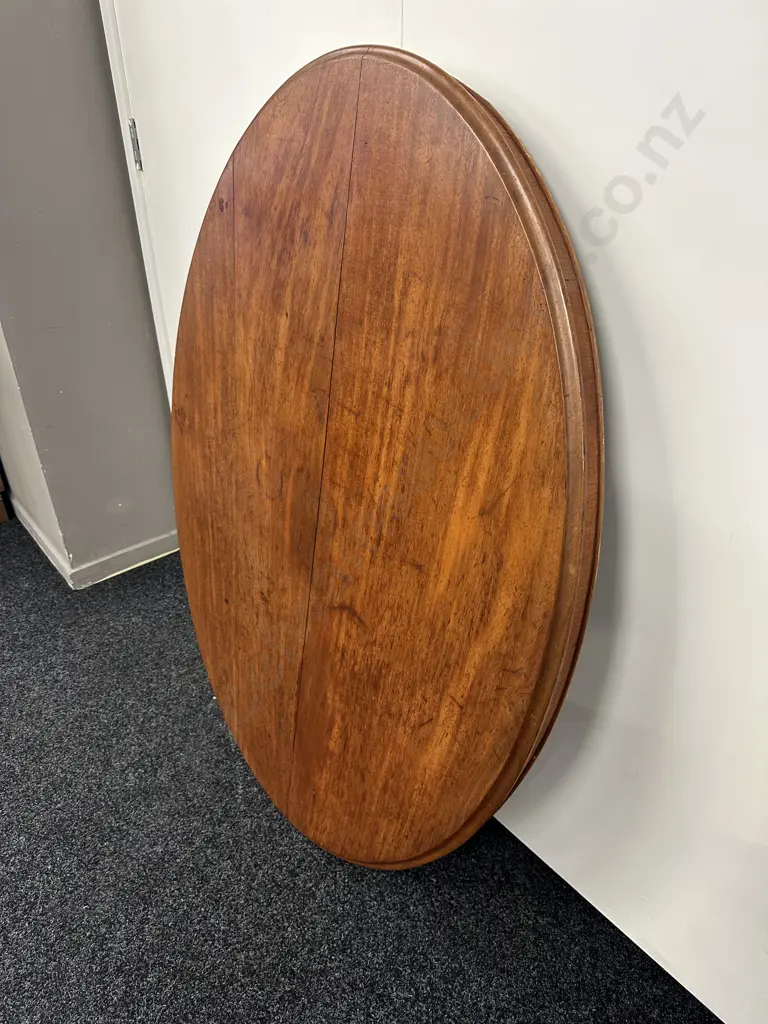 Antique Victorian Loo Table With Carving To Base, L118cm Image 1++