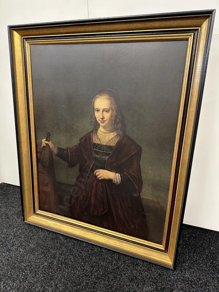 Framed Print "The Admirals Wife" by Rembrandt Van Rijn (1606 - 1669), 108 x 89cm Image 1++