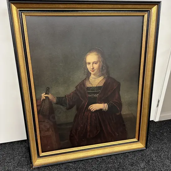 Framed Print "The Admirals Wife" by Rembrandt Van Rijn (1606 - 1669), 108 x 89cm