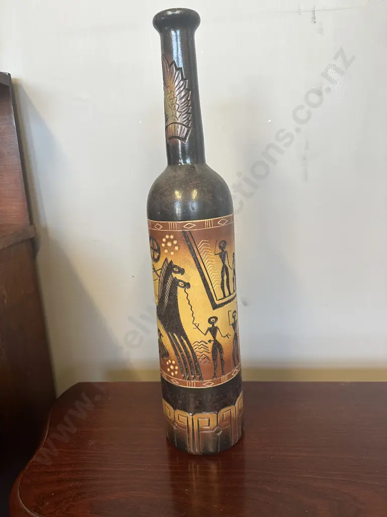 Eyptian Themed Pottery Bottle H55cm Image 1++