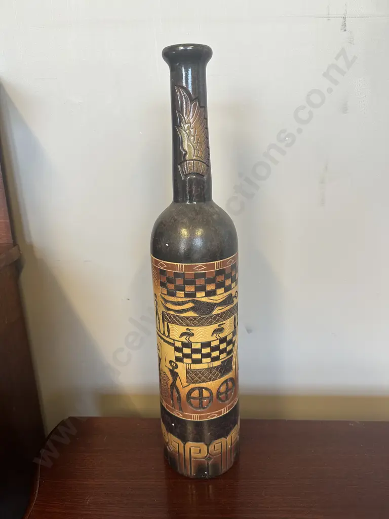 Eyptian Themed Pottery Bottle H55cm Image 1++