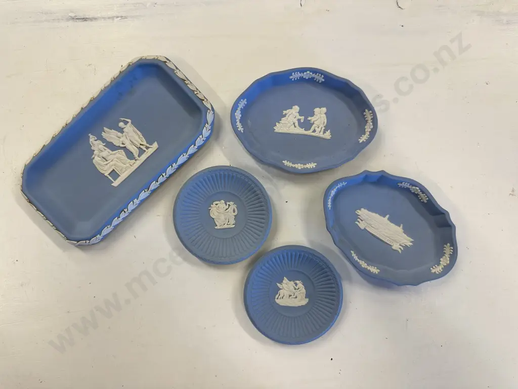 Selection Of Wedgwood Blue Jasperware Items Image 1++