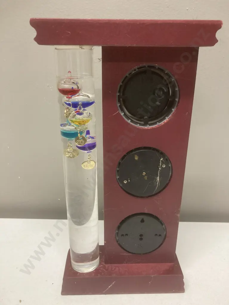 Galileo Glass Thermometers / Barometer, H31cm Image 1++
