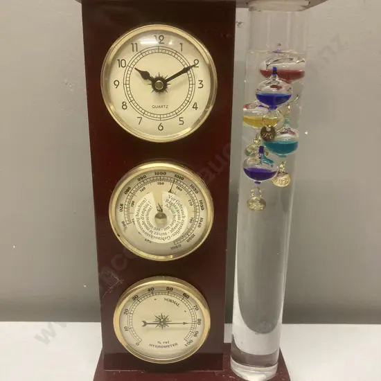 Galileo Glass Thermometers / Barometer, H31cm