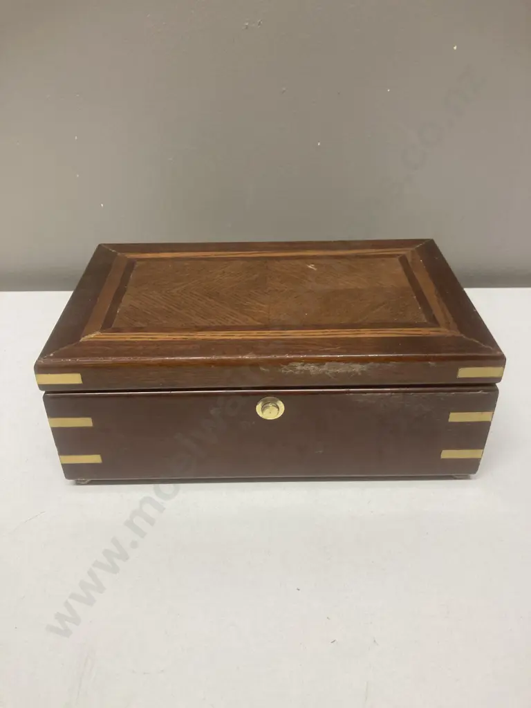 Montreux Clock & Thermometer Desk Set, Brass & Wood Case, H9 W24 D15cm Image 1++