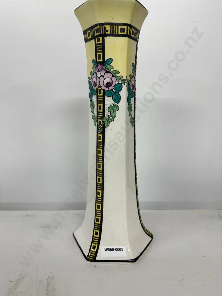 Burleighware Art Deco Tall Vase, H29.5cm Image 1++
