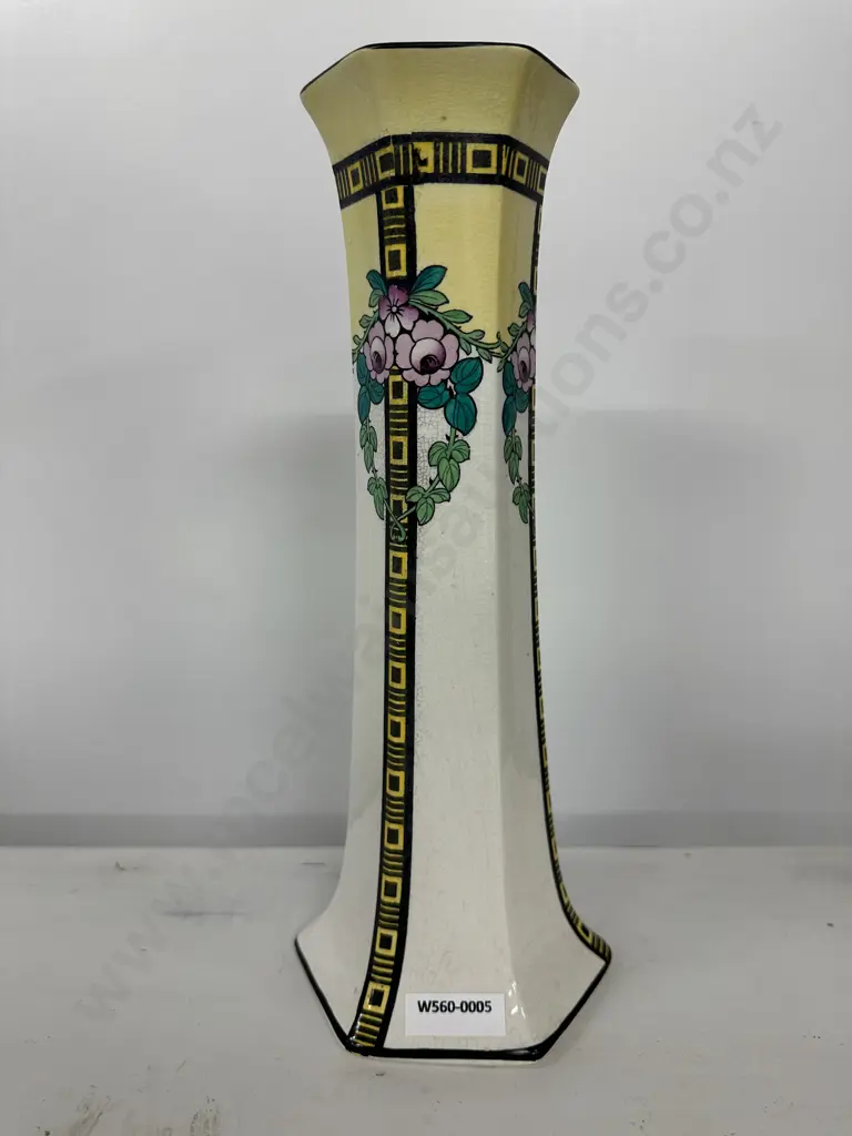 Burleighware Art Deco Tall Vase, H29.5cm Image 1++