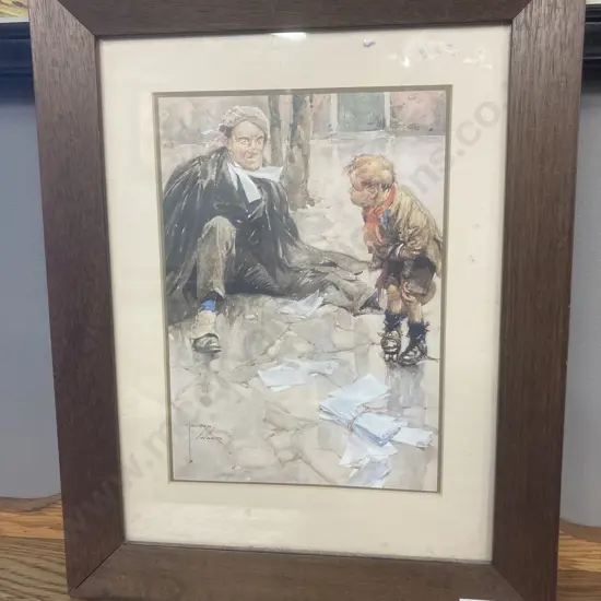 Vintage Framed Glazed "Counsel's Opinion" Lawson Wood Print, 41 x 32.5cm