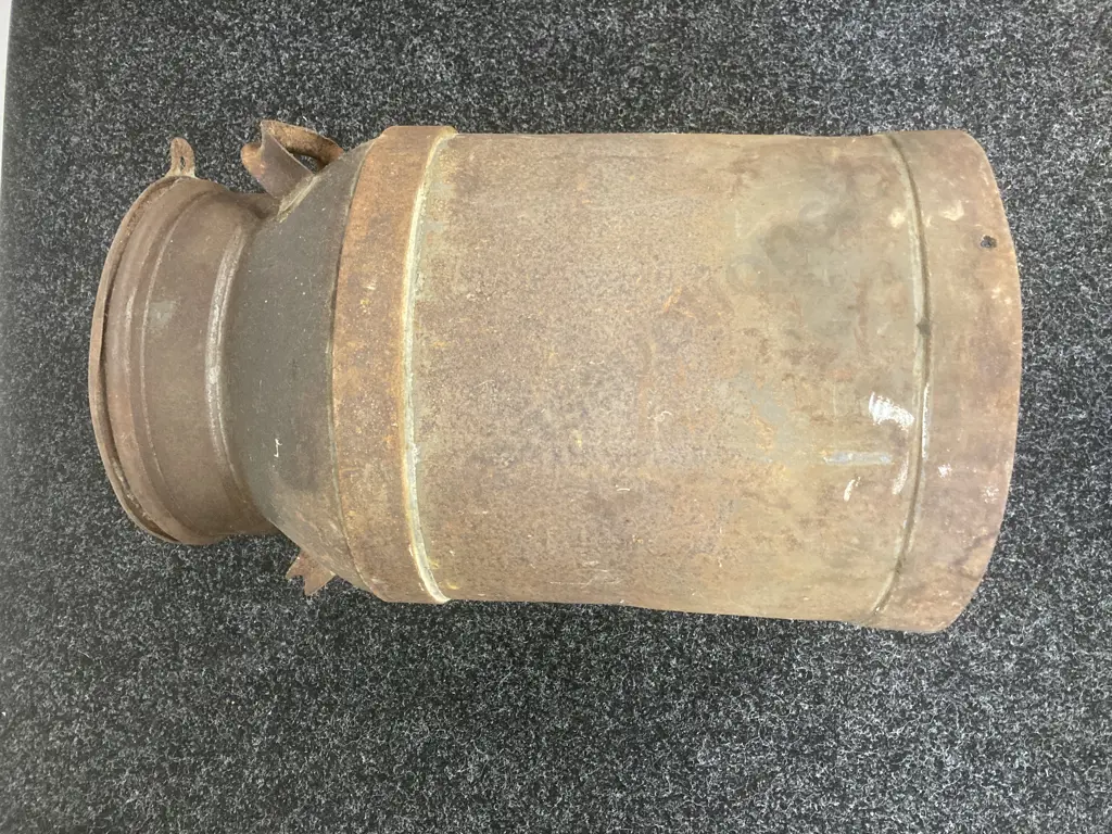 Vintage Steel Cream Can With Lid Manufactured by A.Harvey & Sons, Auckland, H55cm Image 1++