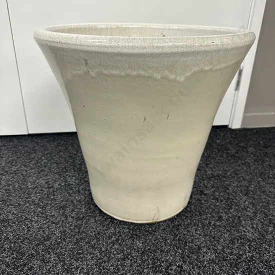 Cream Glazed Terracotta Planter 41 x 45cm