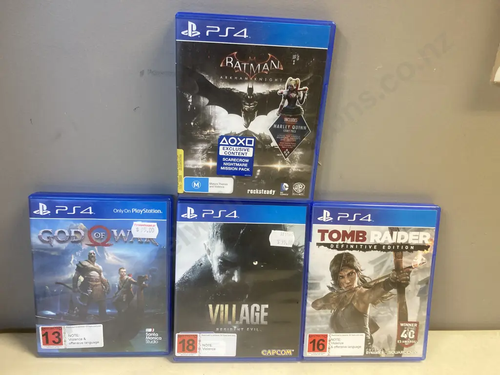 PS4 Games - Tomb Raider, Arkham Knight, God of War, Village Image 1++