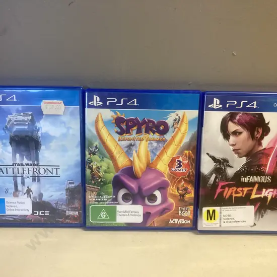 PS4 Games - Star Wars Battlefront, Spyro Reignited, First Light