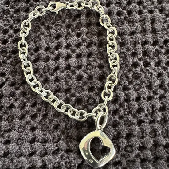 925 Bracelet With Heart Shape Charm