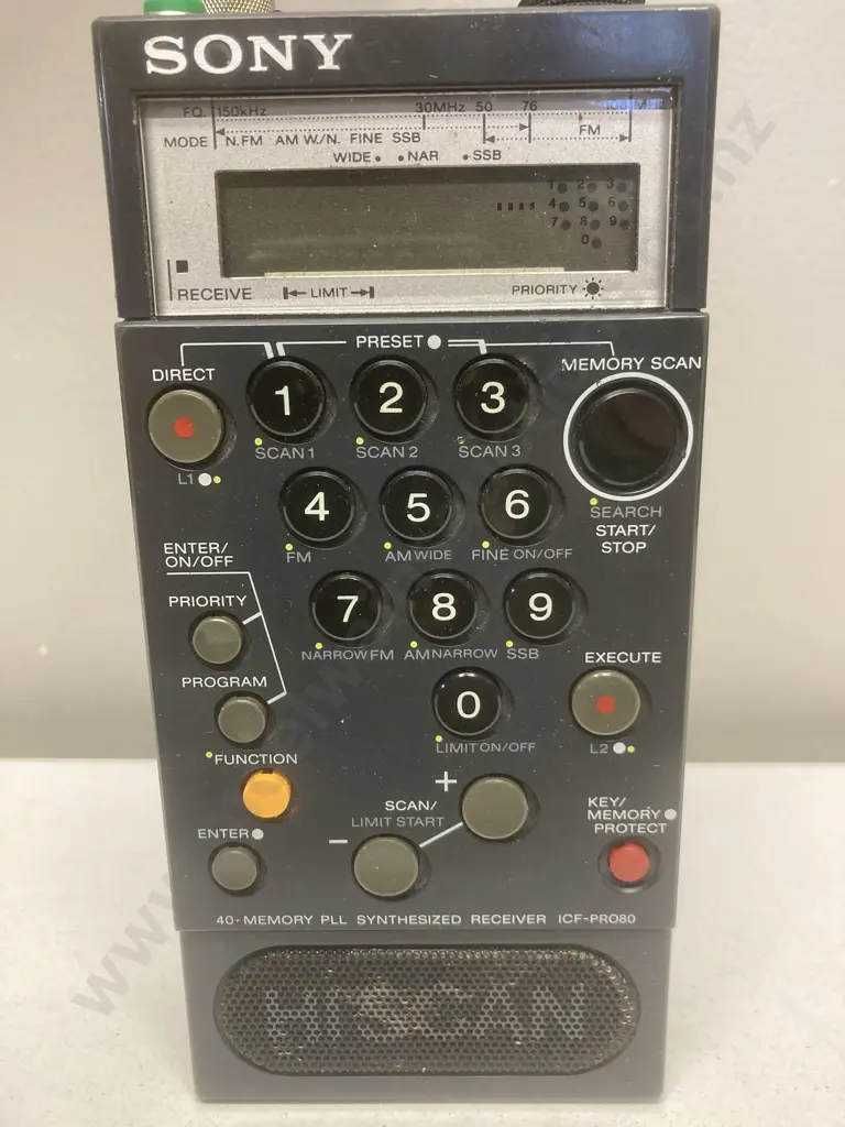 Sony ICF-PRO80 PLL Synthesised Radio Receiver, 40-Memory Image 1++