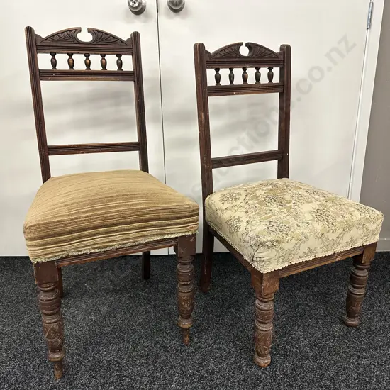 Lot of 2 Antique Mahogany Dining Chairs