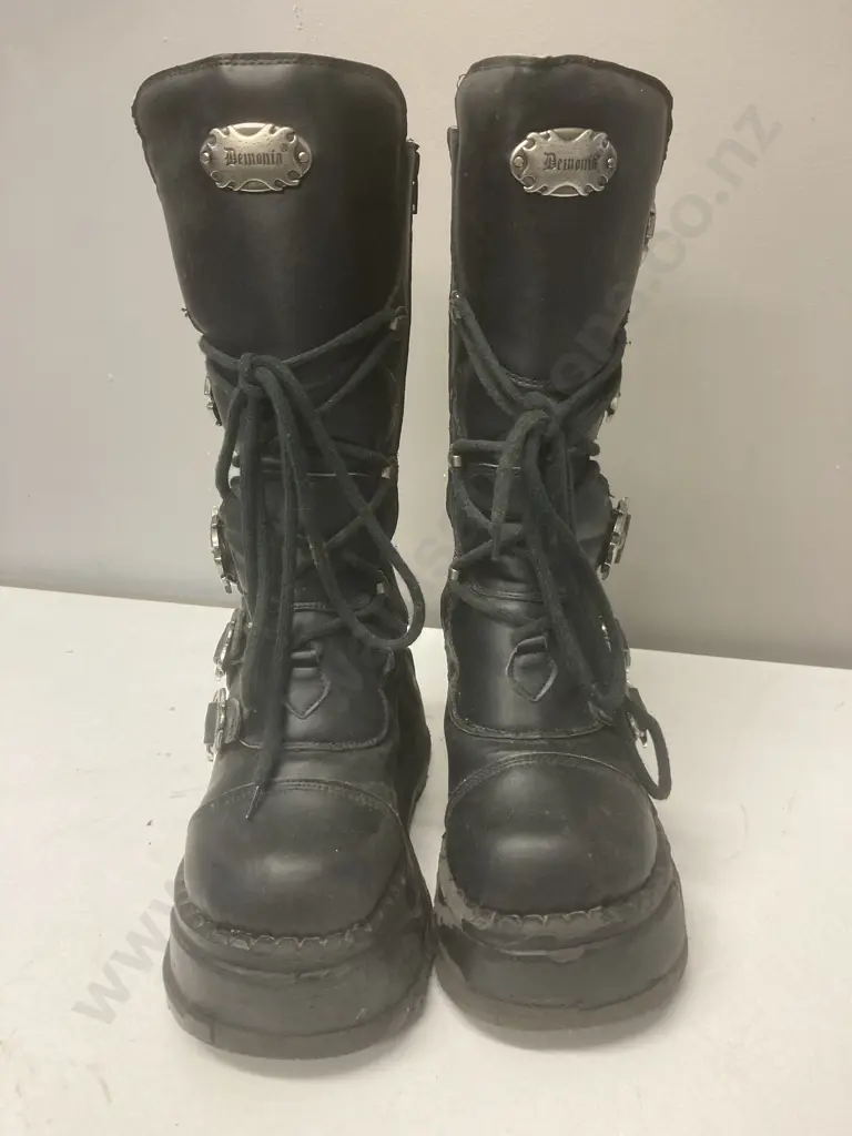 Demonia Wedge Platform Boots (Well Used) Image 1++