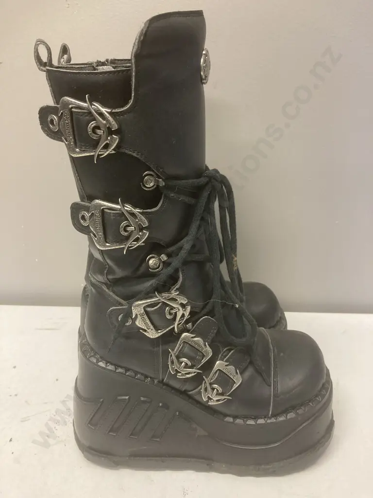 Demonia Wedge Platform Boots (Well Used) Image 1++