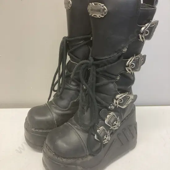 Demonia Wedge Platform Boots (Well Used)
